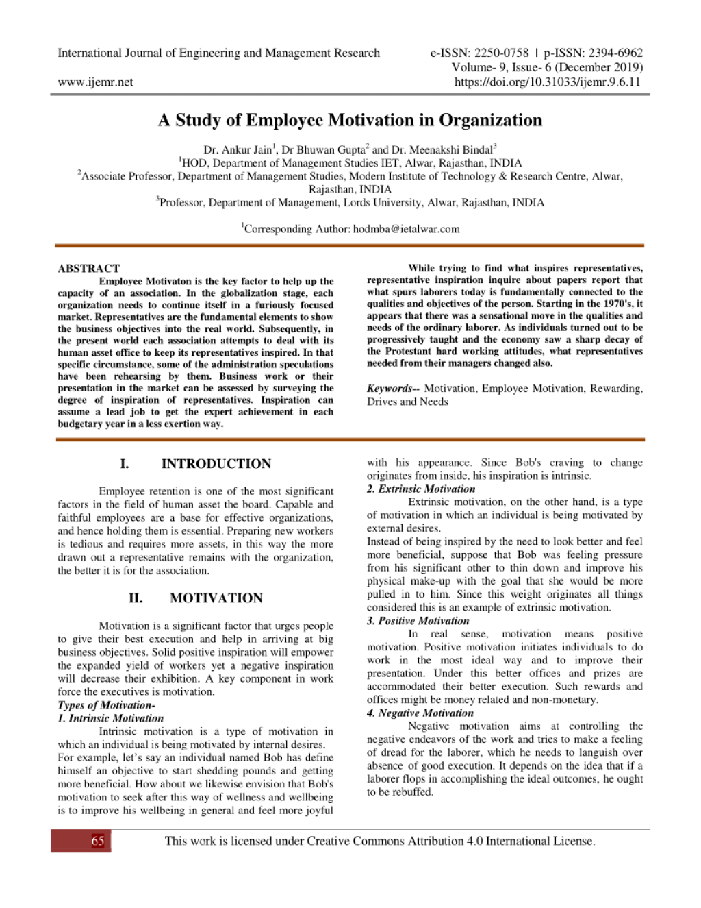 Picture of: PDF) A Study of Employee Motivation in Organization